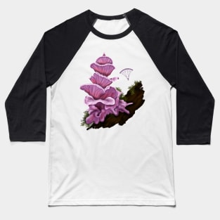 Hang Gliding off Pink Pagoda Mushroom Baseball T-Shirt